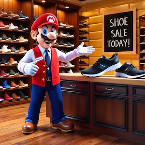 Mario Shoe Salesperson